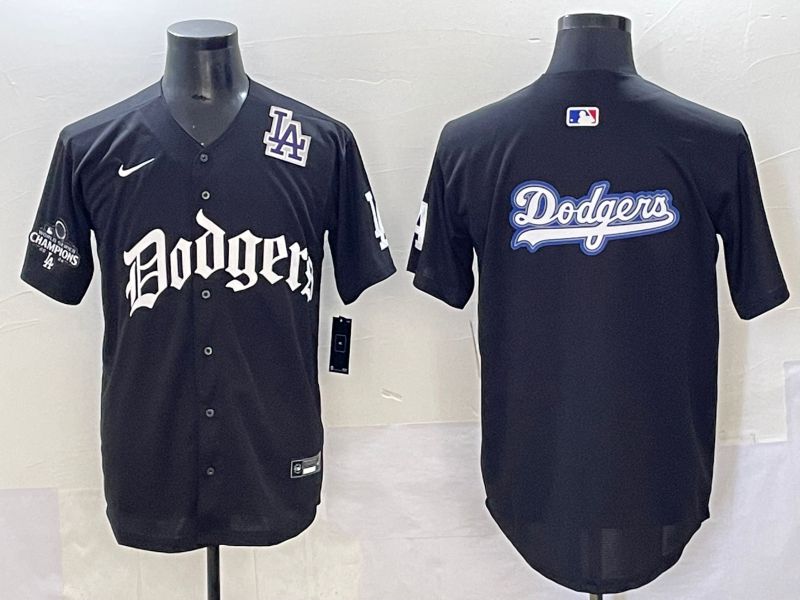Men 2025 Los Angeles Dodgers Blank Black Seventh generation Joint Name Nike MLB Jersey style 31